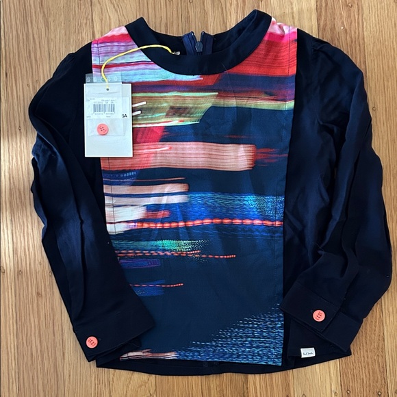 Paul Smith Junior Multicolor Long Sleeve Blouse - Picture 1 of 4